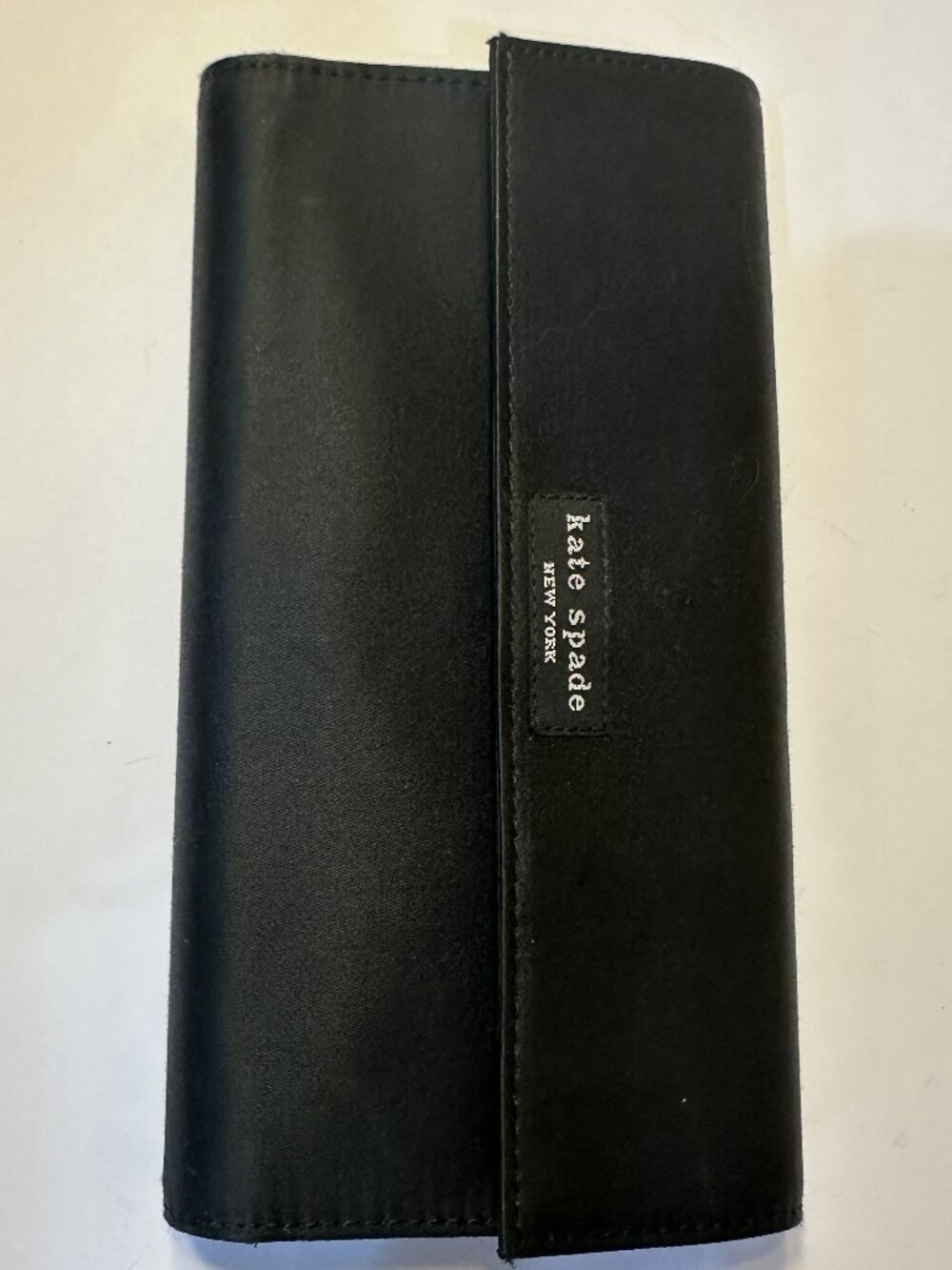 Kate Spade Vintage Black Satin Nylon Organizer/Long Wallet